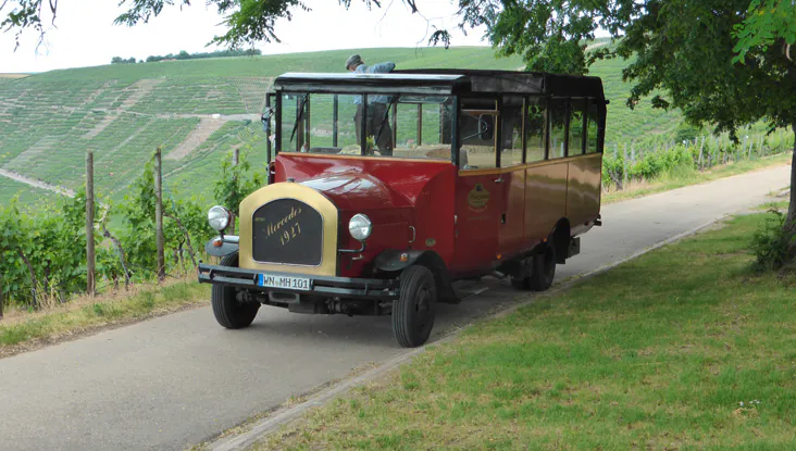 Steillagen-Hopping-Tour mit dem Oldiebus