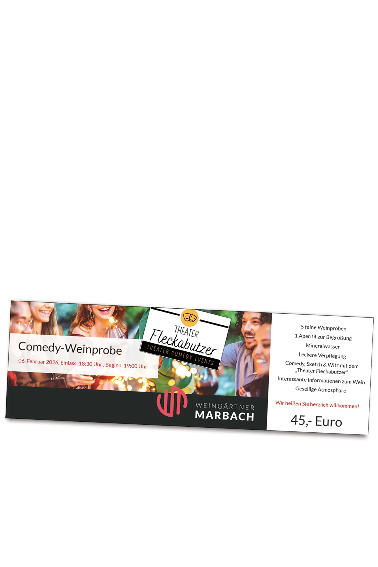 Ticket Comedy-Weinprobe 06. Februar 2026