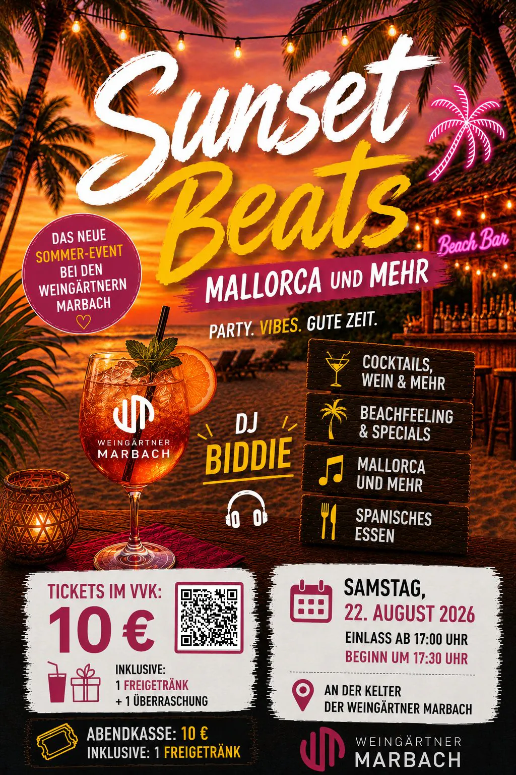 Ticket Sunset Beats – Mallorca und mehr
